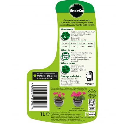 Miracle-Gro® Liquid Plant Food - Pour & Feed™ 1L Miracle-Gro® Liquid Plant Food - Pour & Feed™ 1L