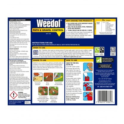 WEEDOL Path & Gravel Control Concentrate Tubes 12 Tubes WEEDOL Path & Gravel Control Concentrate Tubes 12 Tubes
