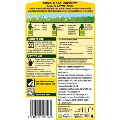 MIRACLE-GRO® Complete Lawn Care Concentrated Liquid 1L MIRACLE-GRO® Complete Lawn Care Concentrated Liquid 1L