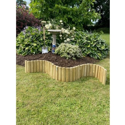 ROCKETGRO Log Roll Edging (8) 1.8m x 20cm