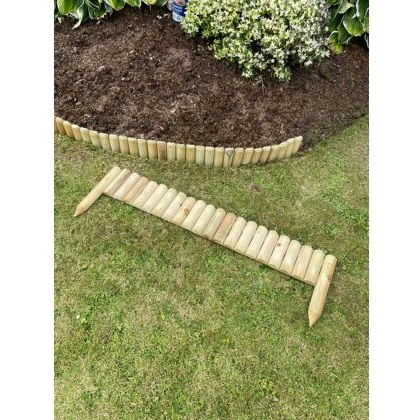 ROCKETGRO Log Roll Edging Panel (6) 1m x 15cm