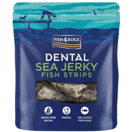 FISH4DOGS Dental Sea Jerky Fish Strips 100g FISH4DOGS Dental Sea Jerky Fish Strips 100g