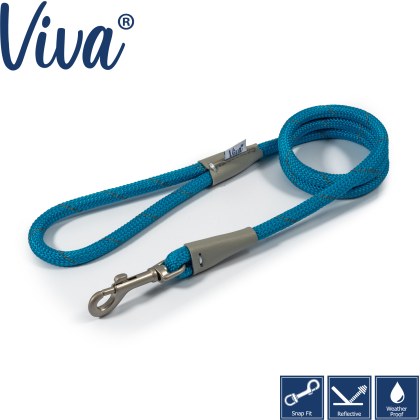 ANCOL Viva Rope Lead Reflective Blue 1.07mx10mm