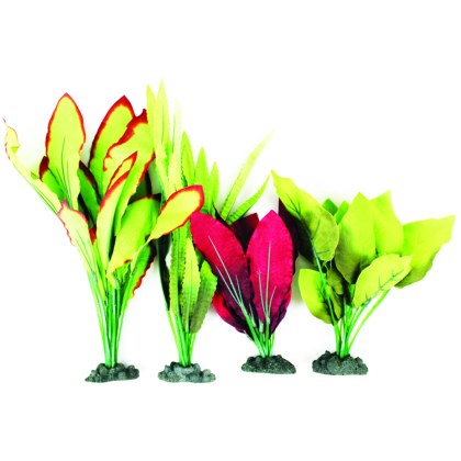AQUA ONE Silk Plant 4pk Mix 2 24126, 24121, 24110, 24113 AQUA ONE Silk Plant 4pk Mix 2 24126, 24121, 24110, 24113
