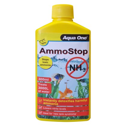 AQUA ONE Aqua One AmmoStop 300ml (treats 3000L)