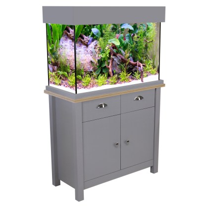 AQUA ONE Oakstyle Cabinet 145 Shades Collection Flint Grey (88x41x77cm) AQUA ONE Oakstyle Cabinet 145 Shades Collection Flint Grey (88x41x77cm)
