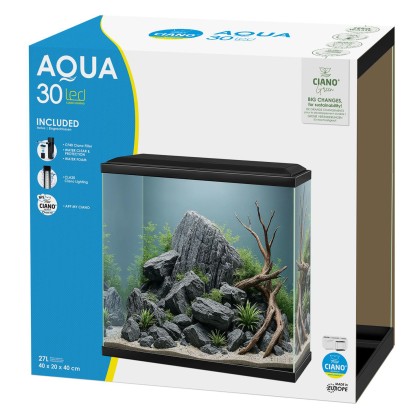 Ciano Aqua 30 Black Aquarium *New* 40x20x40cm
