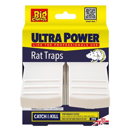 THE BIG CHEESE Ultimate Power Ready Baited Rat Trap Twinpack
