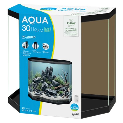 CIANO Aqua 30 Aquarium With LED Light - Black
