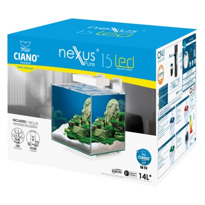 CIANO Nexus Pure 15 Cube Aquarium + LED Light
