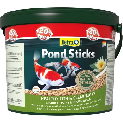 Tetra 10L Pond Sticks Bucket + 20% Free T708126 Tetra 10L Pond Sticks Bucket + 20% Free T708126