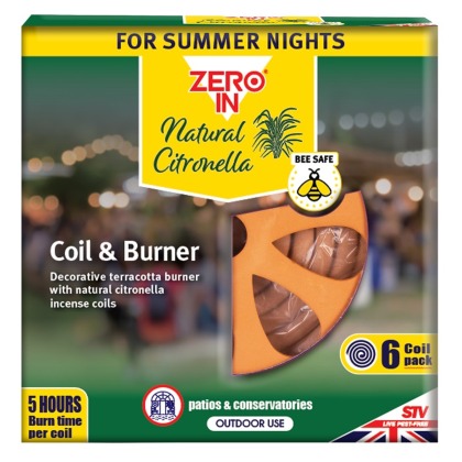 STV Citronella Terracotta Burner & Coil - 6-Pack