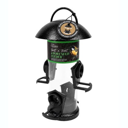TOM CHAMBERS TOM CHAMBERS Twist n Treat Seed Feeder - 4 Port TOM CHAMBERS TOM CHAMBERS Twist n Treat Seed Feeder - 4 Port