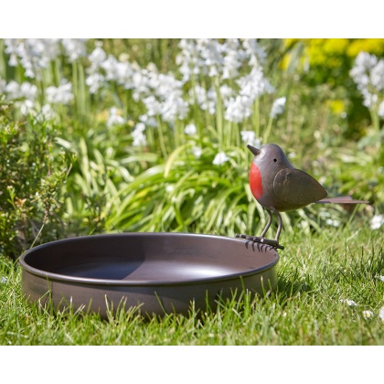 TOM CHAMBERS Robin Redbreast - Ground Bird Bath TOM CHAMBERS Robin Redbreast - Ground Bird Bath