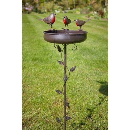 TOM CHAMBERS Robin Redbreast - Trio of Robins Bird Bath TOM CHAMBERS Robin Redbreast - Trio of Robins Bird Bath