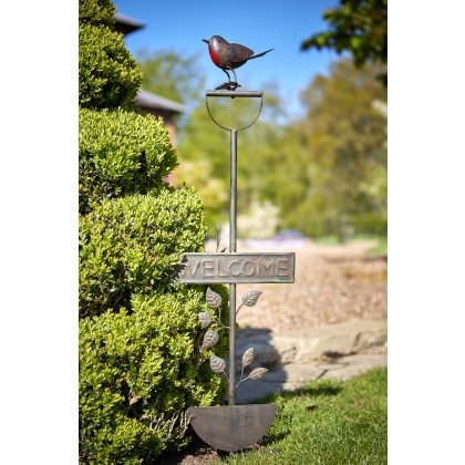 TOM CHAMBERS Robin Redbreast - Garden Spade Plant Stake TOM CHAMBERS Robin Redbreast - Garden Spade Plant Stake
