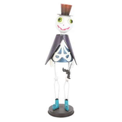 Metal Skeleton Ornament with Top Hat Metal Skeleton Ornament with Top Hat