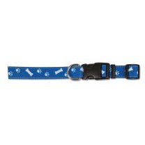 ANCOL Paw & Bone Collar Blue 30-50cm Size 2-5
