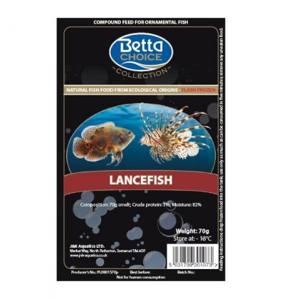 FROZEN FOOD BETTA Choice Lancefish Blister Pack FROZEN FOOD BETTA Choice Lancefish Blister Pack