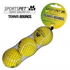SPORTSPET No Felt Tennis Bounce 3 pack SPORTSPET No Felt Tennis Bounce 3 pack