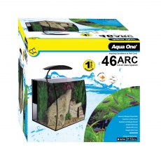 AQUA ONE Arc 46 Glass Aquarium 46L 40x32.5x40cm