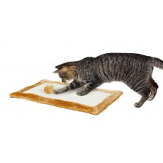 TRIXIE Scratching mat, sisal rug/plush, 55 × 35 cm, natural/brown TRIXIE Scratching mat, sisal rug/plush, 55 × 35 cm, natural/brown