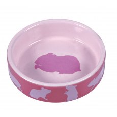 TRIXIE Ceramic bowl, hamster motif, 80 ml/ø 8 cm