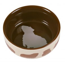TRIXIE Ceramic bowl with motif, guinea pigs, 250 ml/ø 11 cm
