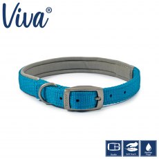 ANCOL Padded Viva Collar Blue 39-48cm Size 5