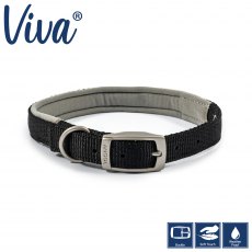 ANCOL Padded Viva Collar Black 45-54cm Size 6