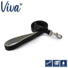 ANCOL Viva Padded Lead Black 1.8mx25mm