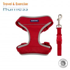 ANCOL Travel Dog Harness Red S 37-58cm ANCOL Travel Dog Harness Red S 37-58cm
