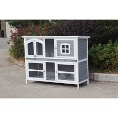 Harrison's Ravenglass Double Height Rabbit Hutch Soft Grey 150x60x116cm