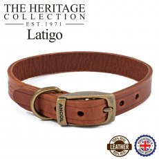 ANCOL Latigo Collar Chestnut 26-31cm Size 2