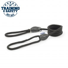 ANCOL Rope Slip & Control Lead Black 1mx12mm
