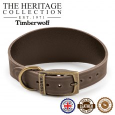 ANCOL Timberwolf Whippet Leather Collar Sable 30-34cm