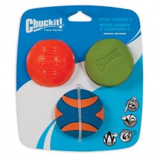 Chuckit! Fetch Medley Assorted Medium (3Pk) 6.5cm Chuckit! Fetch Medley Assorted Medium (3Pk) 6.5cm