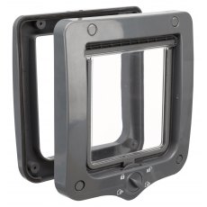TRIXIE 4-Way cat flap, 20 × 22 cm, grey TRIXIE 4-Way cat flap, 20 × 22 cm, grey