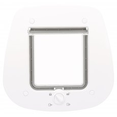 TRIXIE 4-Way cat flap, for glass doors, 27 × 26 cm, white TRIXIE 4-Way cat flap, for glass doors, 27 × 26 cm, white