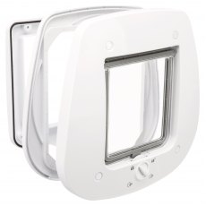 TRIXIE 4-Way cat flap, for glass doors, 27 × 26 cm, white TRIXIE 4-Way cat flap, for glass doors, 27 × 26 cm, white