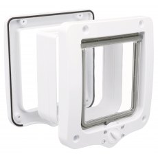 TRIXIE 4-Way cat flap, with tunnel, 20 × 22 cm, white TRIXIE 4-Way cat flap, with tunnel, 20 × 22 cm, white
