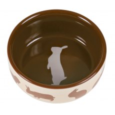 TRIXIE Bowl, rabbit motif, ceramic 250 ml/ø 11 cm