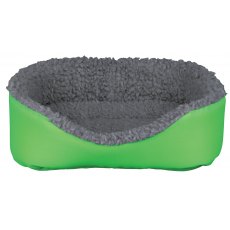 TRIXIE Cuddly bed for small animals, 35 × 28 cm, grey/green