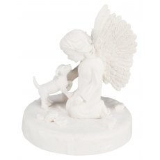 TRIXIE Memorial Stone dog with angel, ø 12 × 14 cm, white