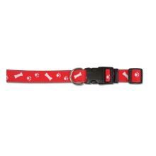 ANCOL Fashion Collar Red Reflective Stars Adj 30-50cm