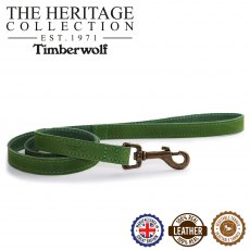 ANCOL Timberwolf Leather Lead Green 1mx19mm