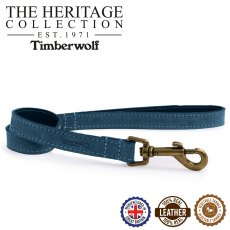 ANCOL Timberwolf Leather Lead Blue 60cmx19mm