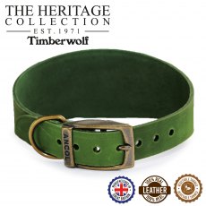 ANCOL Timberwolf Greyhound Collar Green 34-43cm