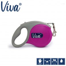 ANCOL Viva Retractable 5m Lead Purple S