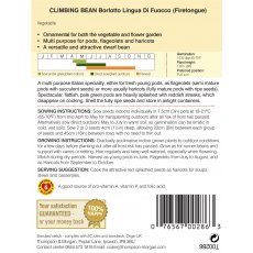 Climbing Bean Borlotto Lingua (Firetongue)